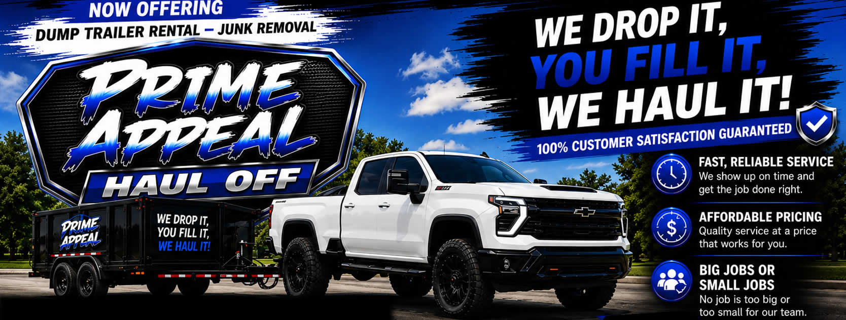 Now Offering - Dump Trailer Rental and Junk Removal